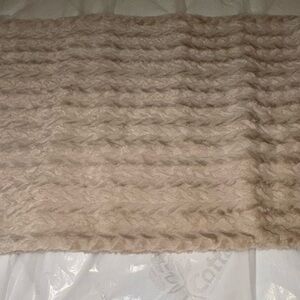 Textured Beige Baby Blanket